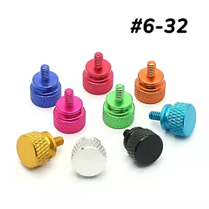 6-32 x 1/4" Aluminum Knurled Thumb Screws For Computer PC Case DIY - Picture 1 of 14