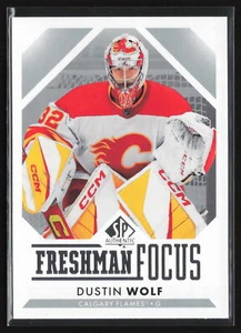 Dustin Wolf 2023-24 SP Authentic Freshman Focus #FF-39 Calgary Flames - Picture 1 of 2