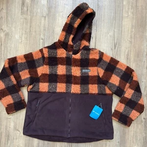 Columbia Women's Winter Pass Sherpa Hooded Zip Fleece Jacket Size 2XL - Picture 1 of 8