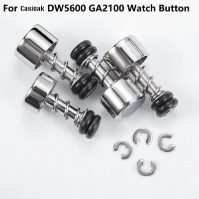 4X Repuesto Botón Reloj Acero Inoxidable Impermeable Para Casioak DW5600 GA2100 Foto 1 de 4