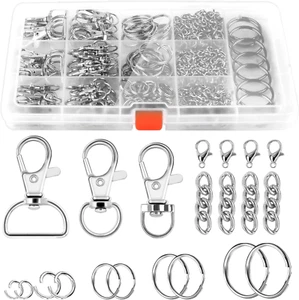360PCS Keychains Clips with Key Rings, Metal Lobster Claw Clasps and Key Chain - Picture 1 of 12