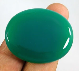 55,38 CT ÓNIX VERDE NATURAL SOLEMANI HAKIK ÁGATA OVALADO CABUJÓN PIEDRA PRECIOSA SUELTA - Imagen 1 de 8
