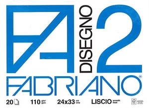 Fabriano F2 Zeichenalbum glatt Grammatur 110 cm. 24x33 - 20 Blatt - Bild 1 von 1