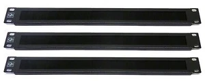 3X 1U 19" Brush Cable Tidy Panel Bar for Data Network Lan Rack Mount Cabinet - Picture 1 of 1
