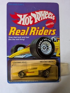 Hot Wheels Real Riders Lightning Gold 1982 4372 No. 4372 #4372 ¡Sin perforar! - Imagen 1 de 10