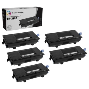LD Compatible Kyocera TK-3162 (1T02T90US0) Black Toner 5-Pack for ECOSYS P3045dn - Picture 1 of 8