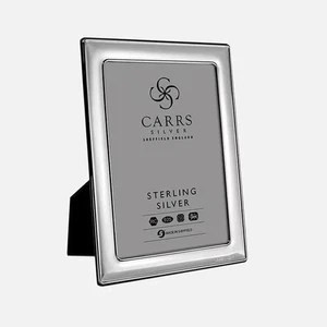 Carrs Silver Sterling Silver Plain Photograph Frame 10 x 8 with Wood Back - Picture 1 of 4