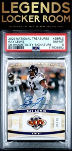 2023 Panini National Treasures Super Bowl Immortality Ray Lewis PSA 8 - Bild 1 von 2