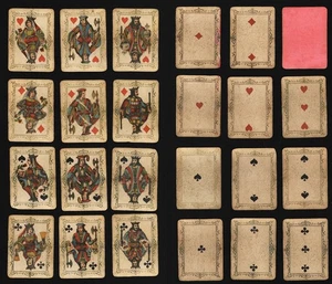 card game Kartenspiel Spielkarten cartes a jouer jeu playing cards 1870 - Picture 1 of 2