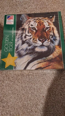 Great American Puzzle Factory 1000 Piece Jigsaw Puzzle Golden Tiger New Sealed - Image 1 of 3