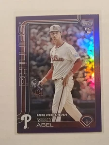 2025 Topps Update Mick Abel RC Debut #US270 Purple Foil Parallel /250 Philies - Bild 1 von 2