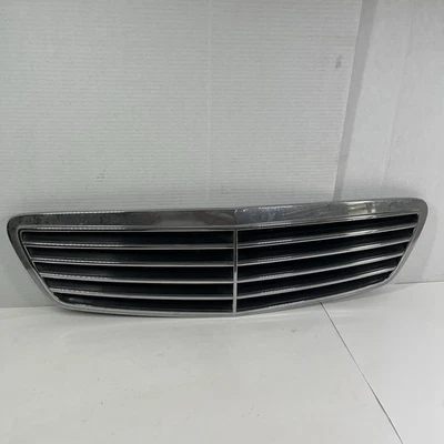 USED 2001 - 2006 MERCEDES-BENZ S430 S55 AMG UPPER RADIATOR GRILLE 2208800383 OEM - Image 1 of 4