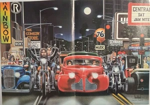 DAVID MANN EASYRIDERS CENTERFOLD PRINT ART/AD - 1982 - SUNSET BOULEVARD - Bild 1 von 1