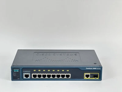 Cisco Catalyst WS-C2960-8TC-L 8x Port Ethernet Switch Fanless dual uplink port - Image 1 of 4