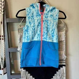 Ivivva Mädchen Kapuze Reißverschluss aktive Oberbekleidung Weste Größe 10 blau pink - Bild 1 von 5