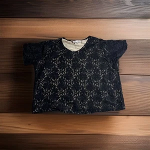 VINTAGE 80”s Impressions Black Lace Top/Blouse Woman. Sz-3XL USA - Picture 1 of 6
