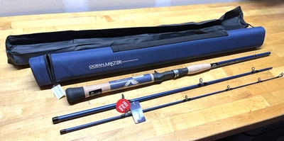 7' MH 3 pc. Ocean Master Travel Casting Rod w/Case (OTR71220MHC) NEW - Image 1 of 4