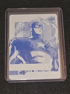 2022-23 Marvel Annual Captain America Leinwand Variante Cyan Druckplatte 1/1 #14 - Bild 1 von 2