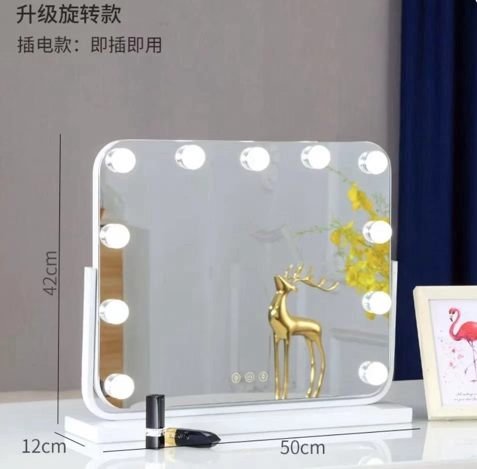 化妆镜灯 10 LED 套件灯泡梳妆灯可调光好莱坞 PC — 第 1/1 张图片