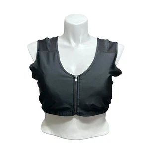 AlignMed Damen 44FG BH Schwarz Align Me Reißverschluss Haltung Sport BH Top - Bild 1 von 9