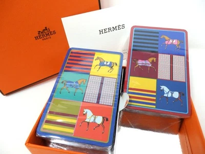 HERMES 2 Baraja de Juego de Cartas Juego Auténtico Diseño de Caballo Caja Sel... - Imagen 1 de 4