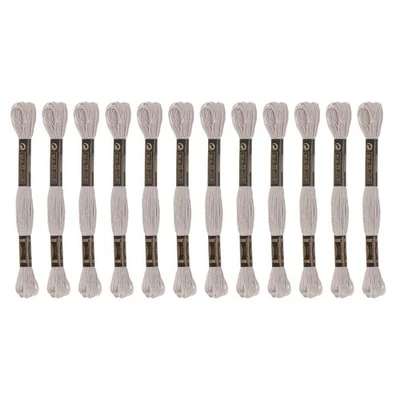 12 Skeins Embroidery Floss 8m Egyptian Cotton Cross Stitch Thread, Dark Tan - Image 1 of 4