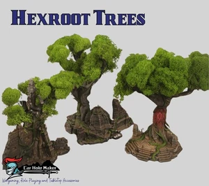 Hexroot Arcane Tree Terrain - 28mm-32mm Fantasy Wargame & RPG Scenery | Unbemalt - Bild 1 von 5