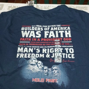 T-shirt Hold Fast nera fede patriottica famiglia USA taglia XL diritto alla libertà Rushm - Foto 1 di 6