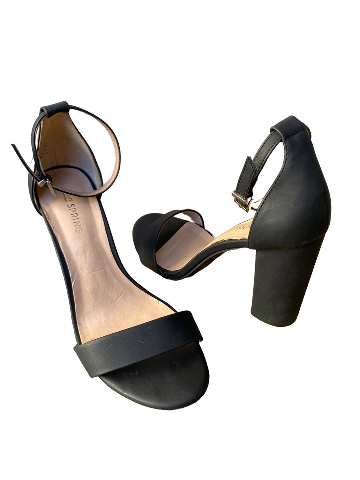 CALL IT SPRING BY ALDO SUEDE BLOCK HEEL ANKLE STRAP SANDALS HEELS  WOMEN'S 7.5 - Image 1 of 4