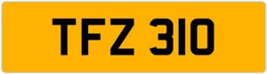 TFZ 310 T 3x3 DATUMSLOSES PRIVATES NUMMERNSCHILD TOM TONY TEL TODD TAM TAJ SPURE - Bild 1 von 1