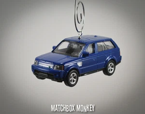 Custom Buckingham Blue Land Range Rover Sport HSE Christmas Ornament 1/64 SUV - Picture 1 of 7