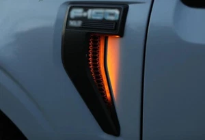 Orange Amber LED Front Fender Side Vents Light  Fits 21-24 F-150 F250 F350 F450 - Bild 1 von 4