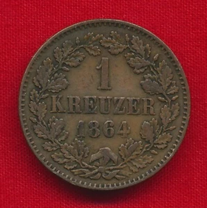German States - Baden 1864 KREUZER (Copper) - Picture 1 of 2