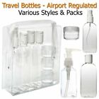 Clear Travel Bags Airport Approved + 100ml PET Plain Bottles flip pump spray cap