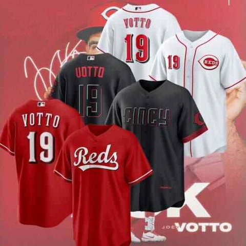 Joey Votto #19 Cincinnati Team Reds Baseball Shirt Jsy Gift Fan Made Cover
