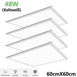 Panel LED 4X48W Ultraplano Panel de Techo Instalación 60x60cm Lámpara de Techo DE - Imagen 1 de 14