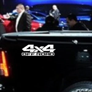 Car stickers 4x4 OFF ROAD White for RAM 1500 Vinyl Side Decals 2PCS CF738 - Imagen 1 de 5