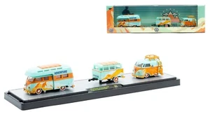 chase! 1959 VW Double Cab Truck USA Model & 1960 VW Delivery Van & Trailer Model - Picture 1 of 5