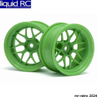 HPI 116532 Tech 7 Wheel Green 52x26mm 9mm Offset 2 pieces - Image 1 of 2