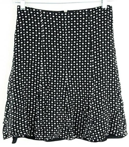 Falda Columpio Express Talla 0 Negra Seda Lunares Abatible Acampanada Forrada en Capas Cremallera Divertida - Imagen 1 de 5