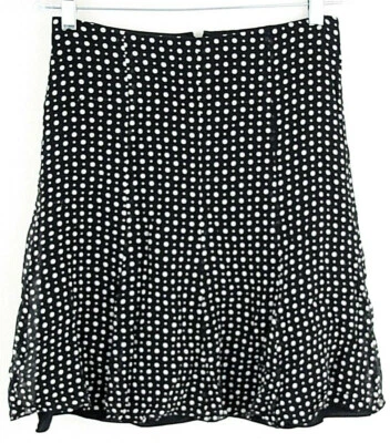 Falda Columpio Express Talla 0 Negra Seda Lunares Abatible Acampanada Forrada en Capas Cremallera Divertida Foto 1 de 4