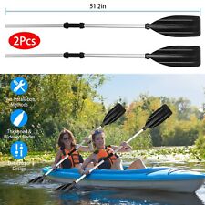 2PCS Double-Ended Kayak Paddles Aluminum Alloy Detachable Canoe Paddle Boat Oars
