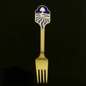 Danish Gilded Christmas Fork, 1986 - A. Michelsen - Picture 1 of 1