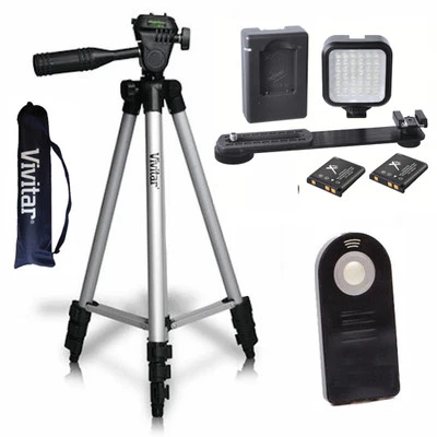 VIVITAR 50" PRO LIGHT WEIGHT TRIPOD + 36 LIGHT LED + REMOTE FOR CANON EOS REBEL - Image 1 of 4