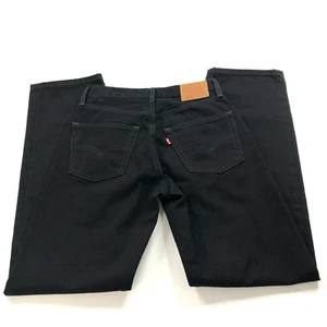 Pantalones de mezclilla Levi's Premium 501 años 90 rectos 25x32 (se adapta a 27W 25L) tiro medio negros - Imagen 1 de 13