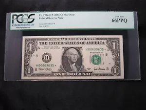 2001 Federal Reserve Star Note PCGS 66PPQ (Very Rare St. Louis District) - Picture 1 of 2