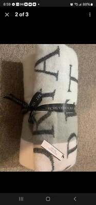 VICTORIA'S SECRET COZY BLANKET ICONIC STRIPES FLEECE THROW 50"x60"  $60 Retail - Image 1 of 2