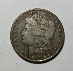 Dólar de plata Morgan 1900-S bonito original fino mejor fecha - Imagen 1 de 2