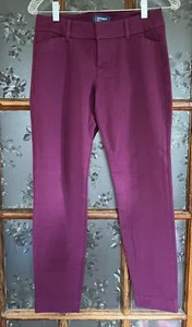 Old Navy Pixie Mid Rise Stretch Ankle Pants Women’s Size 2 NWOT Purple Plum - Picture 1 of 6
