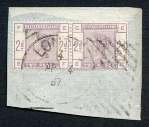 SG189 2d Lilac and Green Pair on piece Cat 160 pounds - Picture 1 of 1